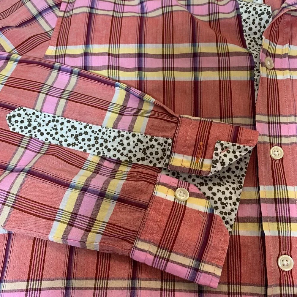 Boss Orange lightweight button down shirt, contrast cuffs & collar, Large‌‌‌‌‌‌